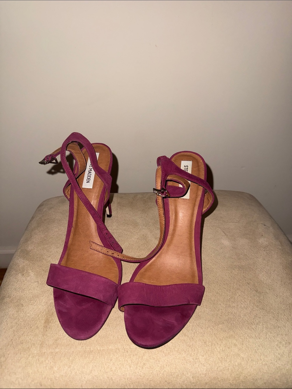 Steve Madden Fuchsia Suede Strappy Heels